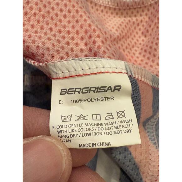 BERGRISAR Mens Red Black Cycling Full Zip Short Sleeve Bike Jersey Size M MEDIUM - Picture 7 of 9